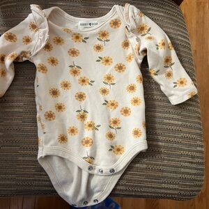 Rabbit & Bear Cream Sunflower Bodysuit